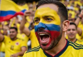 a) Me pinto la cara y me preparo para gritar los goles.​