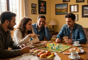 b)  Noche de juegos y amigos