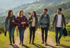 d)  Escapada a un bosque o finca en la montaña