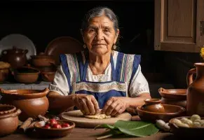 b) Ver cómo en los pueblos se conservan recetas centenarias