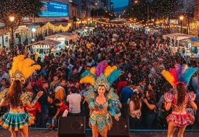 a) Que la ciudad entera esté celebrando