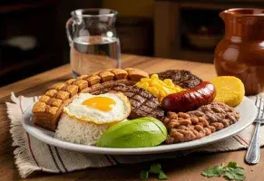 b)  Un plato clásico.​