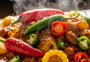 a) Picante con sazón.​