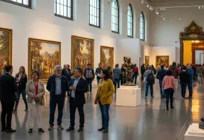 b) Visitar museos, ferias o eventos culturales.​