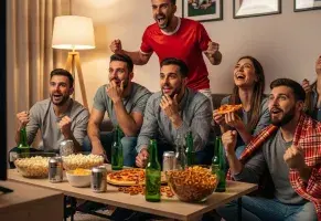 b) Armo plan con mis amigos.​