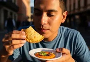 c) Una empanadita con ají