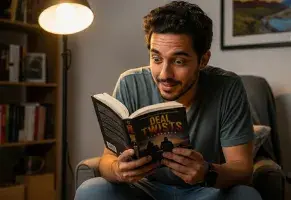 c) Con tensión y giros inesperados