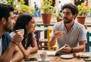 d)  El que recomienda libros y películas