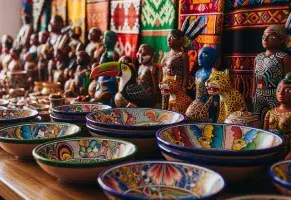 b) Una pieza de artesanía tradicional.​