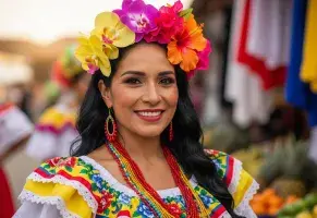 b)  Colorido y alegre