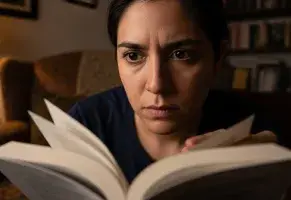 b) Con un desenlace intenso y dramático