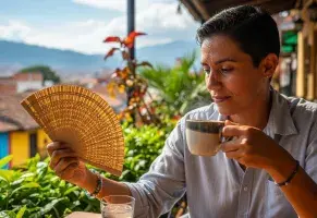 b) Un lugar caluroso