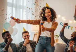 a) El que prende la rumba desde temprano​