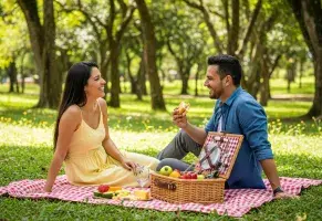 c) Ir a un parque natural con picnic.​